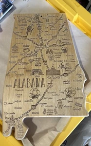 Alabama Map Wood Hanging Decor - Picture 1 of 14