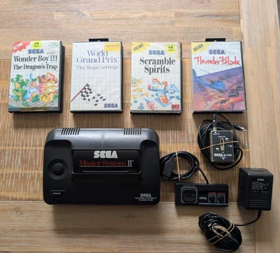 Sega Master System II Console Bundle Controller, 4 Games, Original Cables Tested - Image 1 of 4