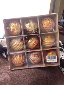 9 Orange Ornaments - Picture 1 of 4