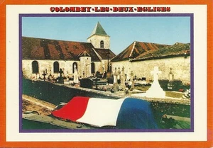 COLOMBEY LES DEUX EGLISES + DE GAULLE = Postkarte Farben + Editions CHAPEL - Bild 1 von 1