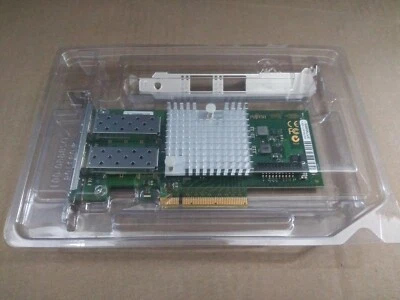 FUJITSU D2755-A11 (INTEL X520-DA2) DUAL PORT 10Gb/s SFP+ NIC w/BOTH BRACKETS NEW - Image 1 of 4