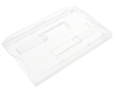 Enclosed Plastic ID Card Holder Enclosed for 2 Cards! double sided - FREE P&P!!