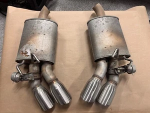 2012-2015 Chevrolet Camaro SS Quad Tip Mufflers RH LH Pair Used - OEM - Picture 1 of 19