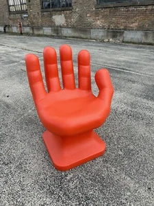 Dark Orange RIGHT Hand Shaped Chair 32" adult size 70's Retro EAMES iCarly NEW - Picture 1 of 10