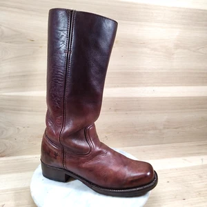 De Colección Frye Campus Botas Mujer 10.5/Hombre 9 M Rojo Sangre de Buey Puntera Cuadrada Occidental - Imagen 1 de 13