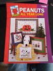 Leisure Arts PEANUTS ALL YEAR LONG Cross Stitch Book #3064 Vintage 1998 HTF
