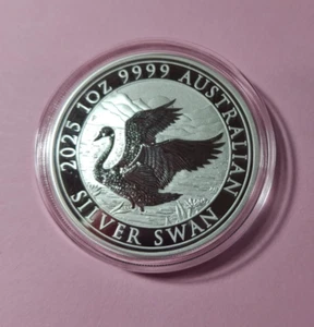 2025 Silver Swan - Perth Mint Brilliant Uncirculated 1oz 9999 Silver Coin - Picture 1 of 7