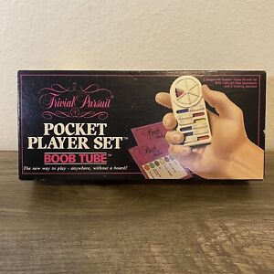 Vintage Trivial Pursuit Pocket Player Set Boob Tube 1987 Complete Travel Game