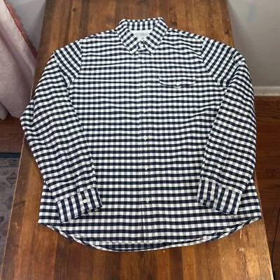 Jack Spade Shirt Mens XXL Blue White Check Button Up Flannel Casual Preppy - Image 1 of 4