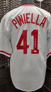 LOU PINIELLA SIGNED AUTO CINCINNATI REDS WHITE JERSEY JSA AUTOGRAPHED - Picture 1 of 4