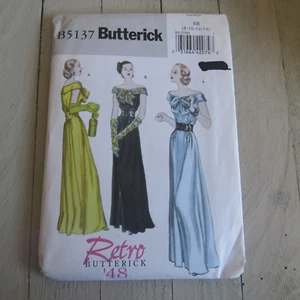 Sewing Pattern BUTTERICK # B5137 RETRO '48 Dress SZ 8-10-12-14  Bust 31.5-36 - Picture 1 of 3