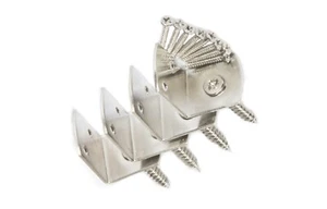 12x Flechtzaunbeschlag Flechtzaunbeschläge Edelstahl V2A Winkel Gartenzaun Zaun - Bild 1 von 2