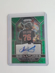 2023 PRIZM GEORGE VALERA GREEN SCOPE PRIZM AUTOGRAPH SP#54/75-GUARDIAN OF - Picture 1 of 2