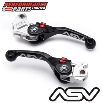 Juego de palancas de freno + embrague ajustables negras cortas ASV F4 para Yamaha WR450F 2013 Foto 1 de 4