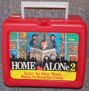 Vintage 1992 Home Alone 2 Lost In New York Red Hard Plastic Lunch Box - Picture 1 of 5