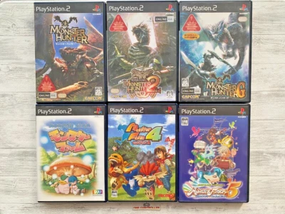 SONY PS2 6-piece set! Monster Hunter Series, Monster Farm etc. From Japan - Image 1 of 2