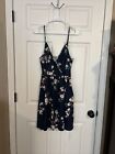 Styleword Womens V Neck Spaghetti Strap Summer Dress Size Small With Pockets