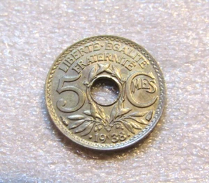 1938 France 5 Centimes unc Coin - Picture 1 of 5