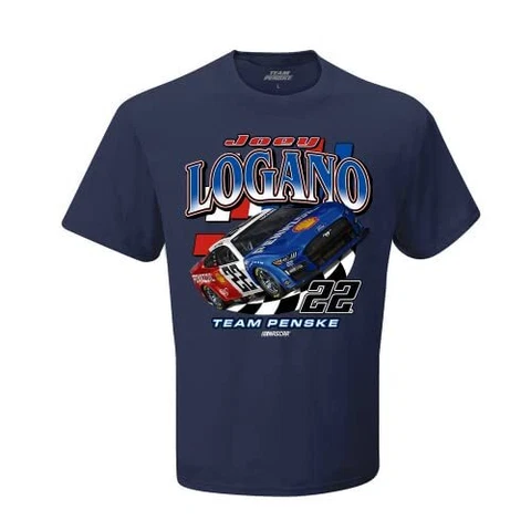 Joey Logano #22 2023 Darlington Shell Pennzoil Retro Throwback Navy T-Shirt Cover