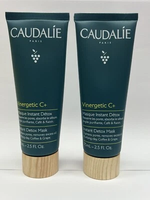 Caudalie Face Vinergetic C+ Instant Detox Mask 2 x 75ml - New & Free Postage - Image 1 of 2