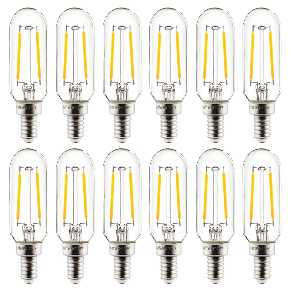 LED Filament T8 Tubular Light Bulb 2 Watts(25w=) E12 Base 27K Warm White - 12PK - Image 1 of 1