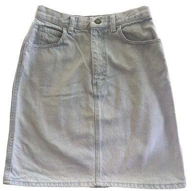 Vintage Bonjour skirt Women's 10  Light Blue Cotton Denim 431 W2 578 Grannycore - Image 1 of 4