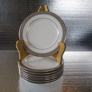 8 Noritake Legendary Crestwood Platinum #4166 Bread Plates - Picture 1 of 11