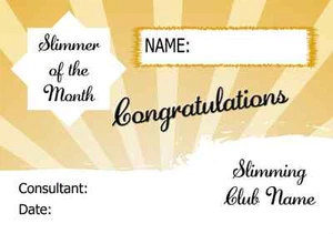 Orange Horizon Slimmer Of The Month Personalised Diet Certificate - Picture 1 of 1