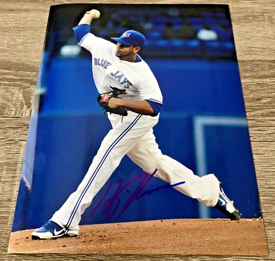 Foto autografiada autografiada autografiada por Henderson Álvarez - Toronto Blue Jays 8x10 MLB Foto 1 de 2