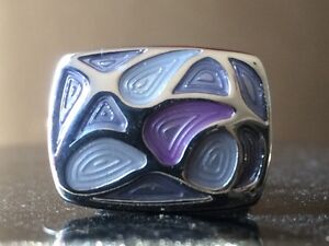 Cufflinks Jewelry Shirt Rectangle Purple Blue Shape 331