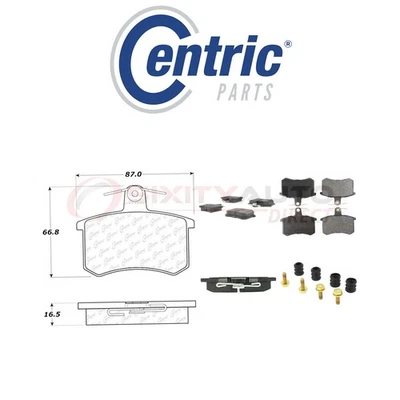 Centric Posi Quiet Metallic Brake Pads w Shims for 1990-1991 Audi Coupe mg — 第 1/4 张图片