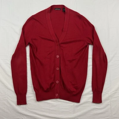 Cárdigan Moda International Rojo Mujer Mediano Seda Cachemira Softcore Minimalista Foto 1 de 4