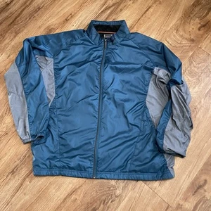 Mizuno Pro Windbreaker Blue Gray Jacket Men 2XL Golf Light Performance Golfing - Picture 1 of 9