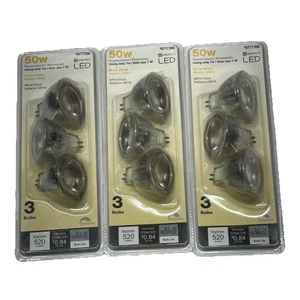 (3)  3 Pack 50W LED Bulbs MR16 Flood Warm White Utilitech NEW IN PKG 3 Packs - Picture 1 of 3