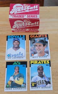 1986 TOPPS BASEBALL BOXED TRADED SET-132 CARDS-B. BONDS, CANSECO, B. JACKSON RCs - Picture 1 of 10