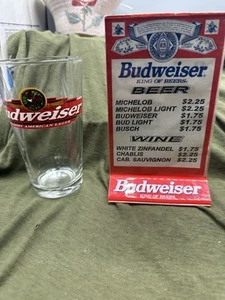 Budweiser Glass And Plastic Bar Top Picture Display. Plastic Display dated 1995. - Picture 1 of 20
