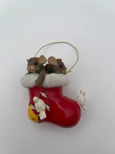 Charming Tails "A STOCKING FULL OF FUN" 3 Mäuse im Strumpf - gebraucht - Bild 1 von 4
