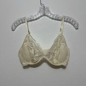 Victoria's Secret Cream Unlined Underwire Bra Womens Size 36D Vintage 90s Y2K - Picture 1 of 7