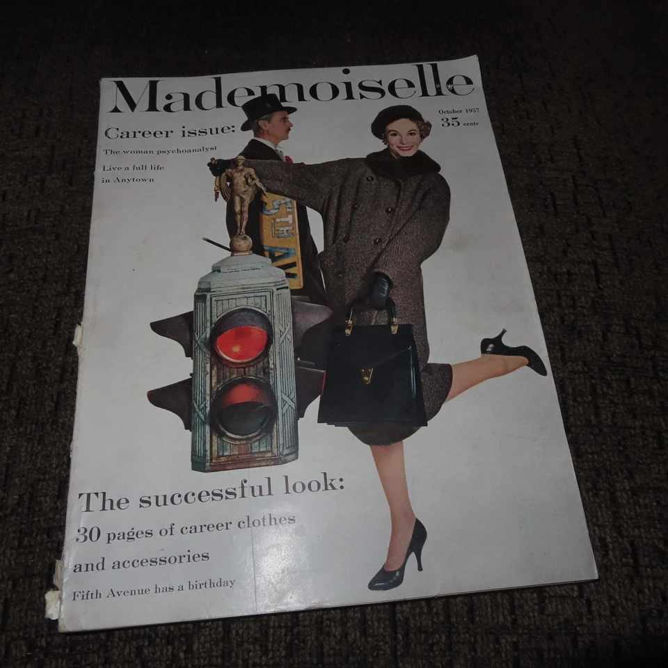 Mademoiselle career issue women October Oct 1957 166 pages great vintage ads Foto 1 de 4