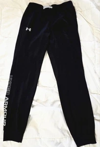Under Armour Tapered Leg Graphic Print Logo Sweatpants - Youth Size Large - Picture 1 of 8