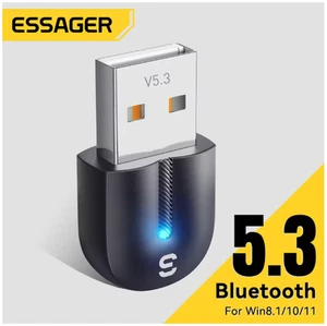 Essager USB Bluetooth 5.3 Adaptateur Aux Audio Récepteur Émetteur PC Haut-Parleur - Photo 1/7