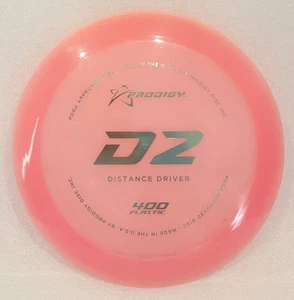 Prodigy Discs D2 Distance Driver 400 Plastic Pink W/Silver Stamp 174G NEW - Picture 1 of 3