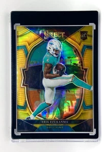 2022 Select Erik Ezukanma RC Gold Prizm Rookie Concourse #6/10 Dolphins - Bild 1 von 2
