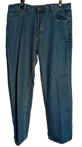 Open Trails Men's NWT Relaxed Fit Blue Jeans Size 36W X 28L 5 Pocket PET RESCUE - Picture 1 of 3
