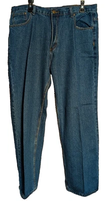 Open Trails Men's NWT Relaxed Fit Blue Jeans Size 36W X 28L 5 Pocket PET RESCUE - Image 1 of 3