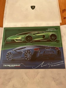Lamborghini Temerario Poster Illustration  Unused Size 35x25cm - Picture 1 of 5