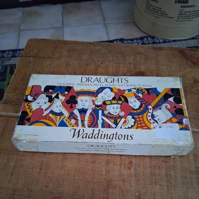 VINTAGE WADDINGTONS WOODEN DRAUGHTS  - 1960’s. - Image 1 of 4