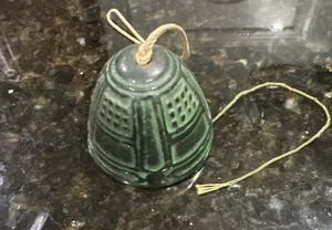 Estate Small Heavy Green Metal Bell  – bell is 1.75 inche A15C - Picture 1 of 2