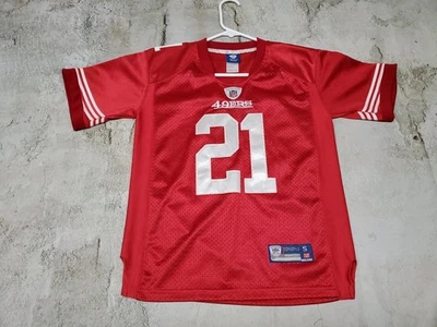 Camiseta deportiva roja bordada Frank Gore Reebok San Francisco 49ers pequeña para niños jóvenes Foto 1 de 4
