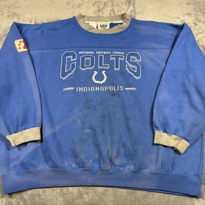 Sudadera De Colección Indianapolis Colts Hombres 2XL Azul Fútbol NFL Logo Bordado Foto 1 de 4
